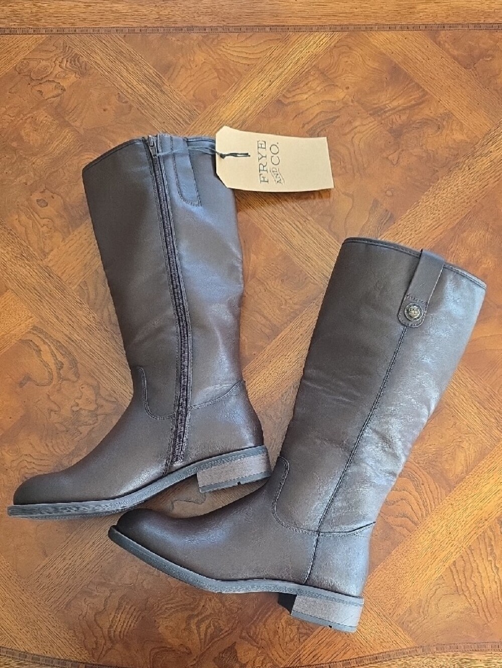 Frye And Co. Charlize Tall Riding Boots Dark Brown Women's Size 7M - NEW - Picture 8 of 10